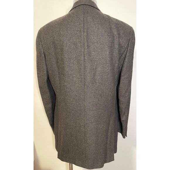 Ermenegildo Zegna Black Gray Taupe 100% Cashmere Blazer Jacket Mens IT56 US44 - Picture 2 of 13